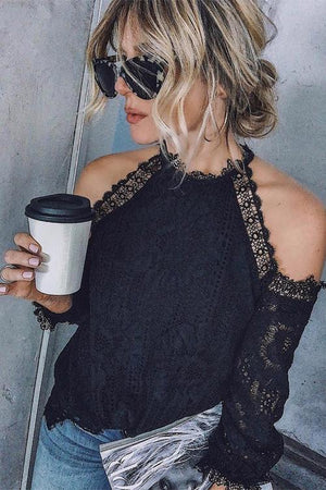 Bali Daydream Lace Cold Shoulder Top