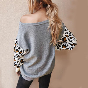 Bomshe Print Patchwork Grey Top