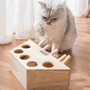 100% Wooden Cat Hit Gophers