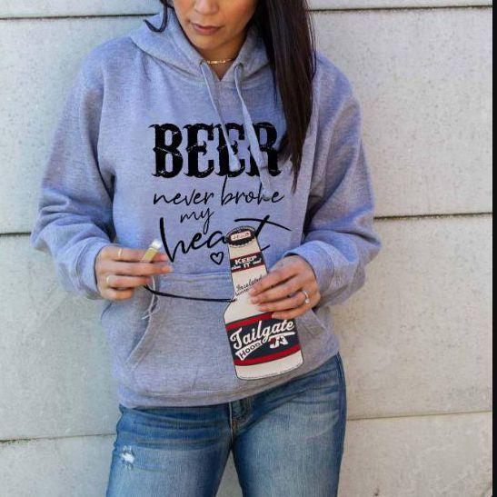 Busch Light Print Drawstring Pullover Hoodies With Pocket