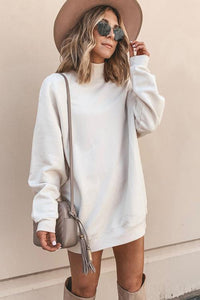 Autumn Daze High-Neck Long Sleeve Mini Dress