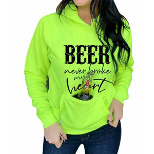 Busch Light Print Drawstring Pullover Hoodies With Pocket
