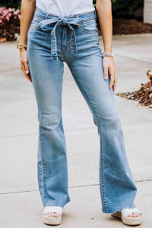 Belted Loose High Waist Jeans