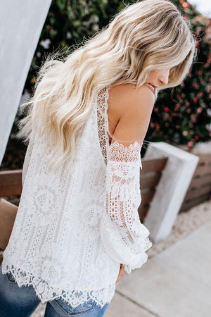 Bali Daydream Lace Cold Shoulder Top