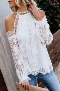 Bali Daydream Lace Cold Shoulder Top