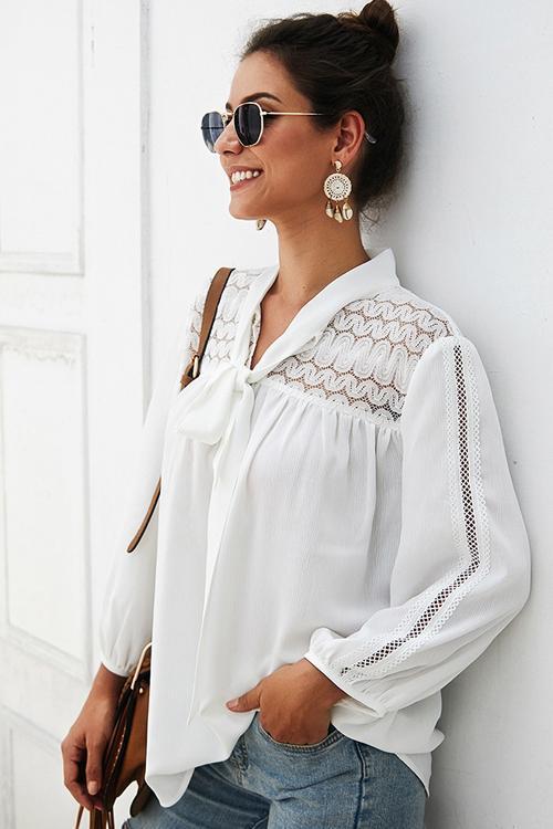 Andie Lace Long Sleeve Top - 2 Colors