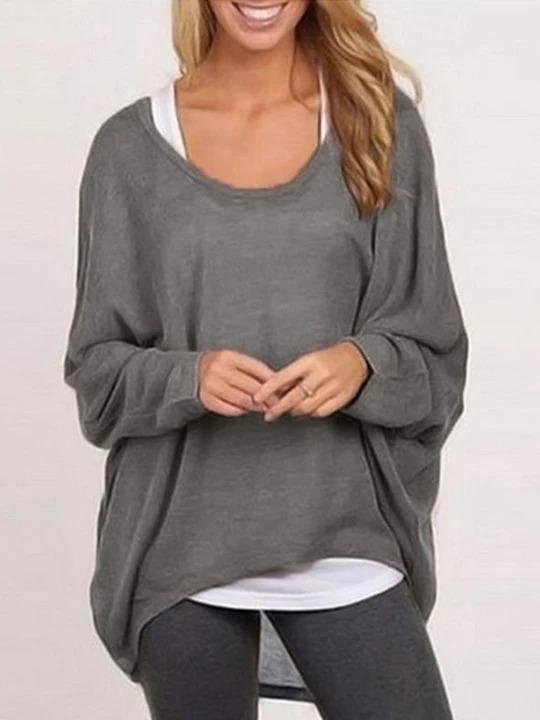 Blouse Casual Loose Tops Shirts Sweater Pullovers - Melonpook