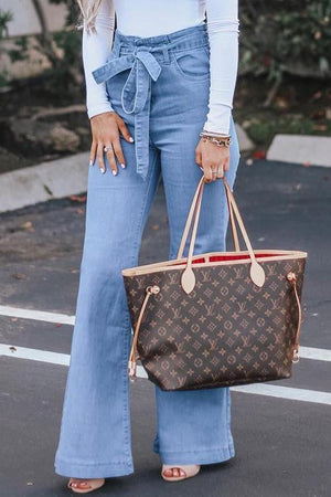 Belted Loose High Waist Jeans