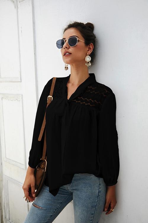 Andie Lace Long Sleeve Top - 2 Colors