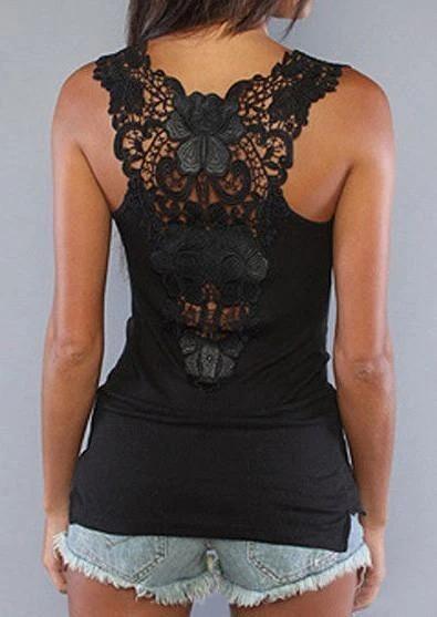 Black Rose Lace Top