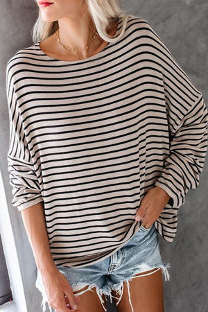 Always Lovely Stiped Casual Knit Top - 2 Colors