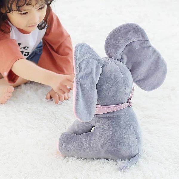 Christmas Supplies! （Best Gift For Children）Baby Peek A Boo Animated Singing Elephant Flappy Plush Toy